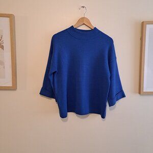 Belle by Belldini Royal Blue 3/4 Sleeve Knit Sweater
